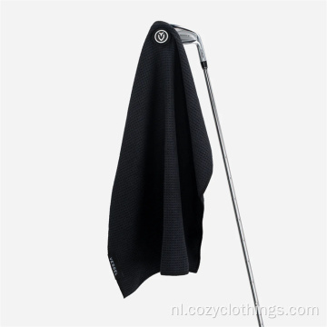 Microvezel aangepast logo golfhanddoek met clip